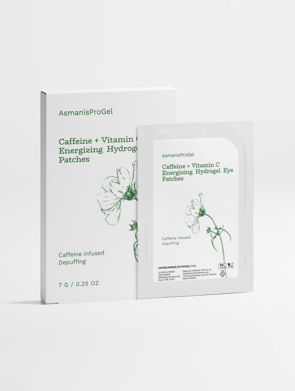 Hydrogel eye patches with caffeine and vitamin C – 7 pairs