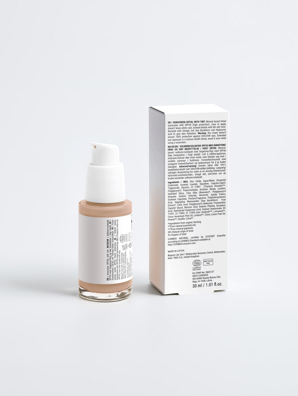 Getinte zonnebrandcrème SPF 30 – 30 ml