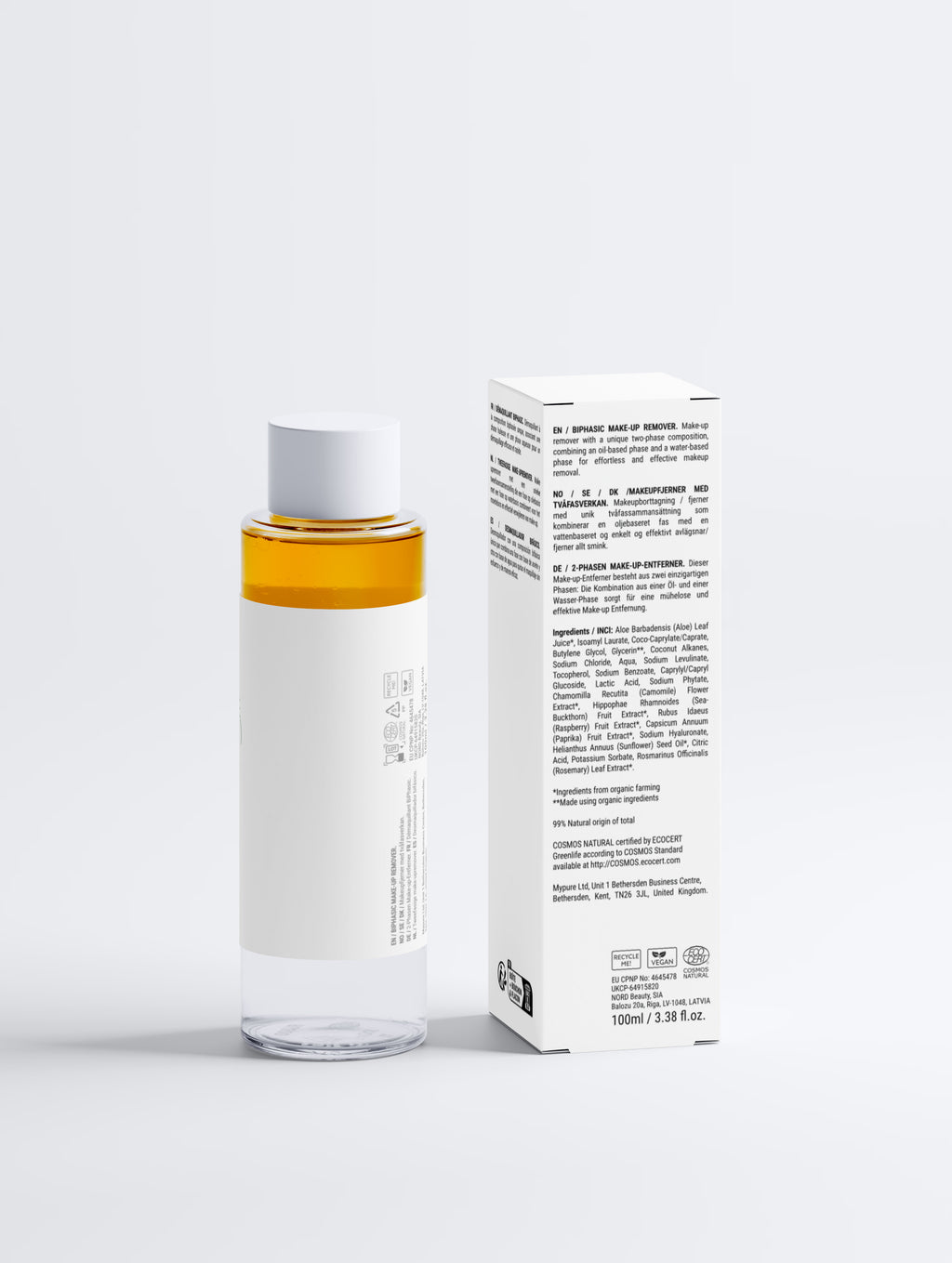 Parfumvrije tweefasen make-up remover – 100 ml